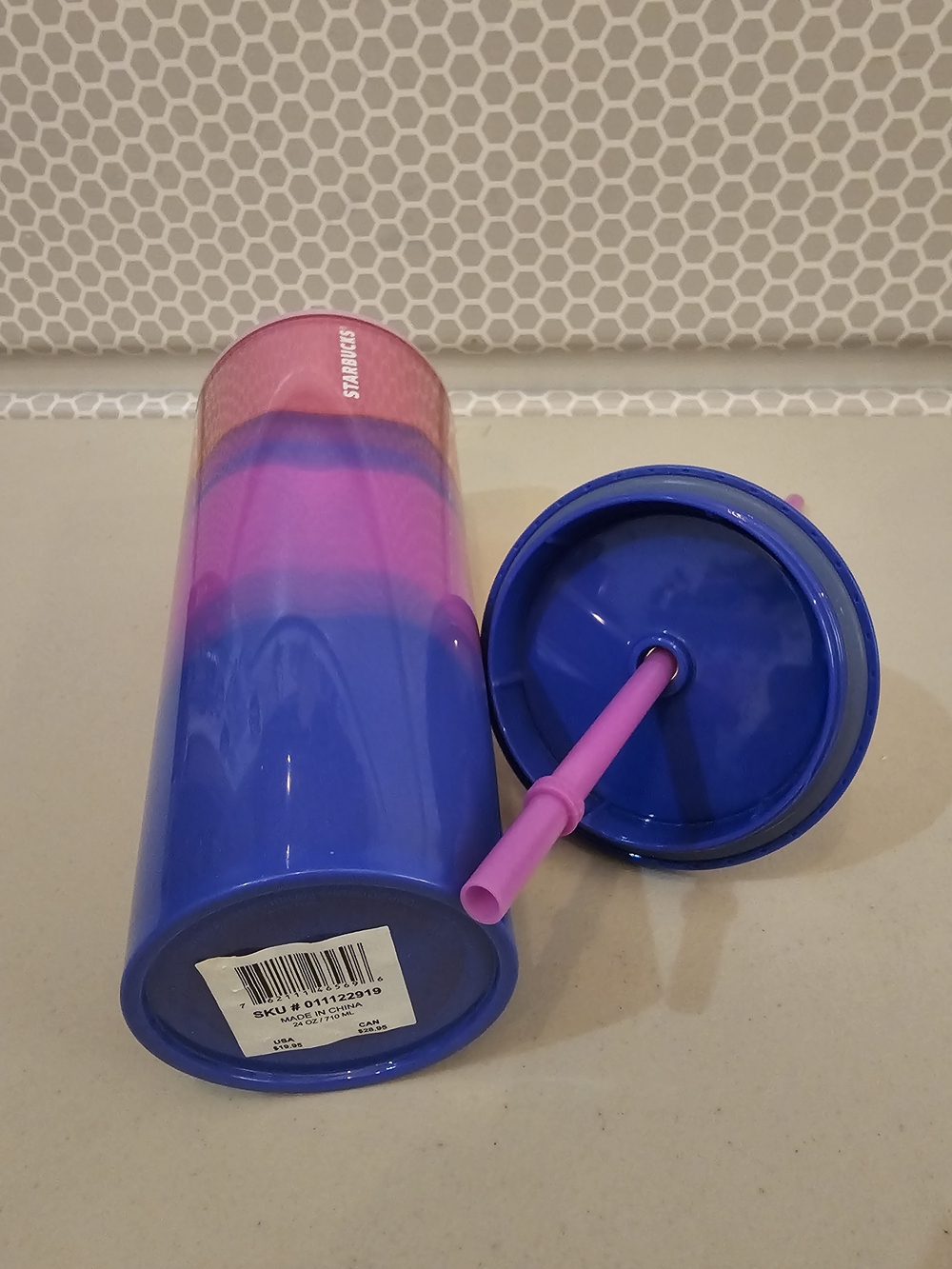 Starbucks Marble Tumbler with Straw - Picture 3 of 3
